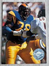 Jackie Slater Pro Set Platinum 1991 Los Angeles Rams Trading Card NFL #57 Vtg