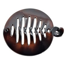 Paris CP2428 3.25 inch French Banana Clip Hair Comb, Round Girls Ponytail Hol...