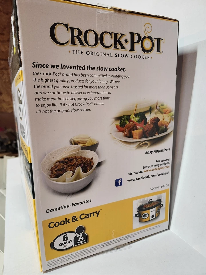 Crock Pot NFL Green Bay Packers- 6 QT (New In Box) Slow Cooker - Image 3 of 4