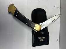 BUCK 110 Lockback Folding Hunter Knife with Sheath.