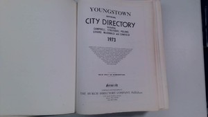 1973 Burch YOUNGSTOWN CITY DIRECTORY Campbell Struthers Poland Girard Canfield