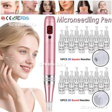 Electric USB Microneedling Pen for Scars Wrinkles Beauty Device /3D Nano Needles