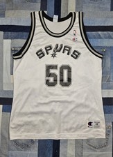Rare 90s White San Antonio Spurs David Robinson Champion Jersey