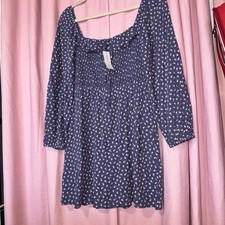 American Eagle Women’s Size S Floral Dress Smocked Boho Peasant Cottagecore Cute