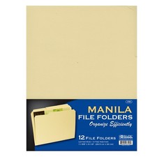 12 pack 1/3 Cut Letter Size Manila File Folder 3 Tab Position 11-5/8" x 9-1/2"