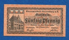 08 221 Notgeld Stadt Rottenburg a. Neckar 50 Pfg., 2.1.1918-1.1.1921