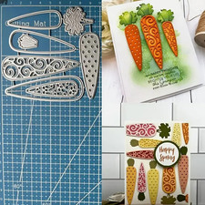 Easter Bunny & Carrot Metal Die Cuts for Scra...