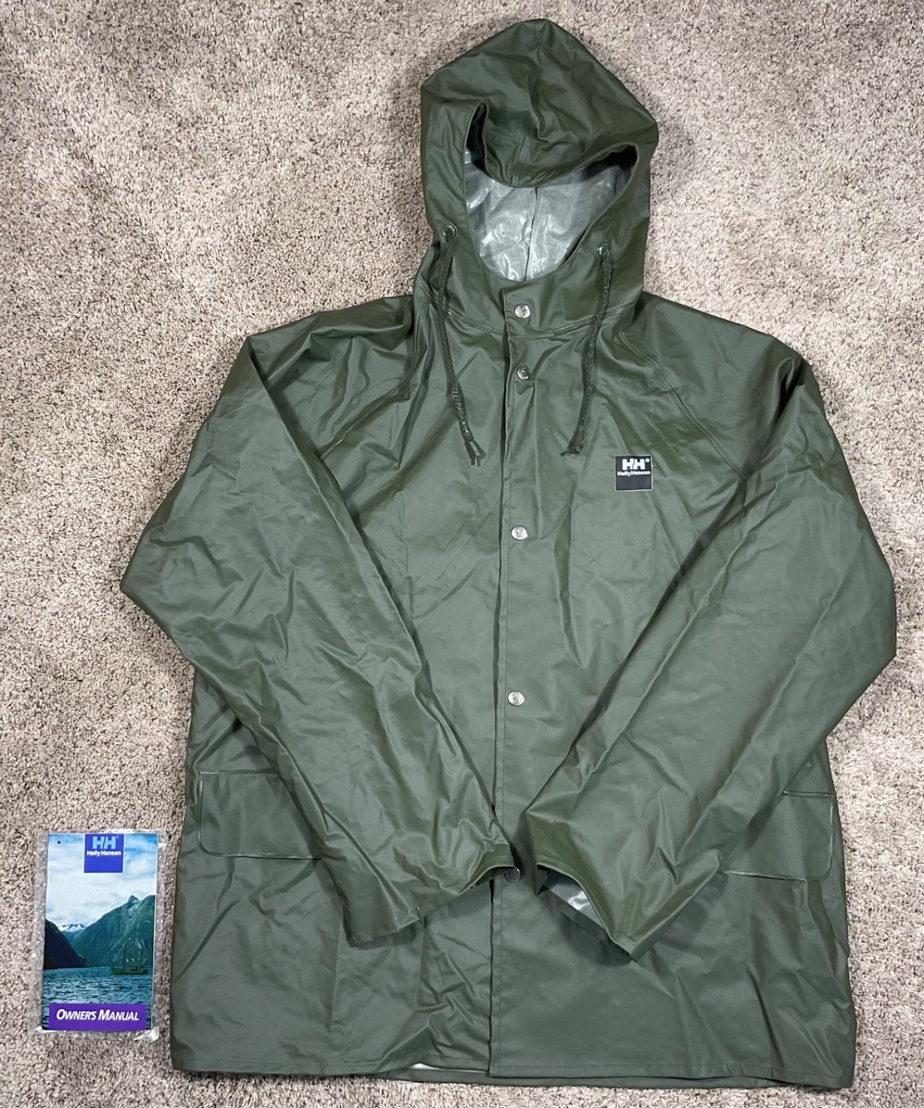 Mens Medium Hooded Green