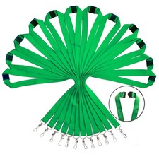 Breakaway Lanyards Durable Neck Straps For Schools Office Cruise Green 12 Pack