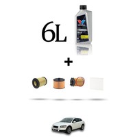 Hoffcar Wartungskit 4 Filter Und 6L ÖL FüR Volvo C30 2.0 Diesel 100KW Ab 2006