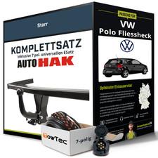 Anhängerkupplung starr für VW Polo Fliessheck +E-Satz (AHK+ES) PKW KIT NEU
