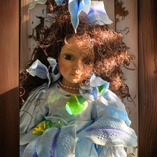 Vtg, Cathay Collection 2294-5000, Swinging Fairy Angel Porcelain Doll
