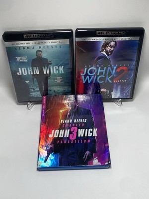 John Wick: Chapters 1 2 3 4k + Blu-ray 3rd blu-ray Only