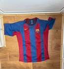 BARCELONA SPAIN 2004/2005 HOME FOOTBALL SHIRT JERSEY NIKE Sz M Ronaldinho