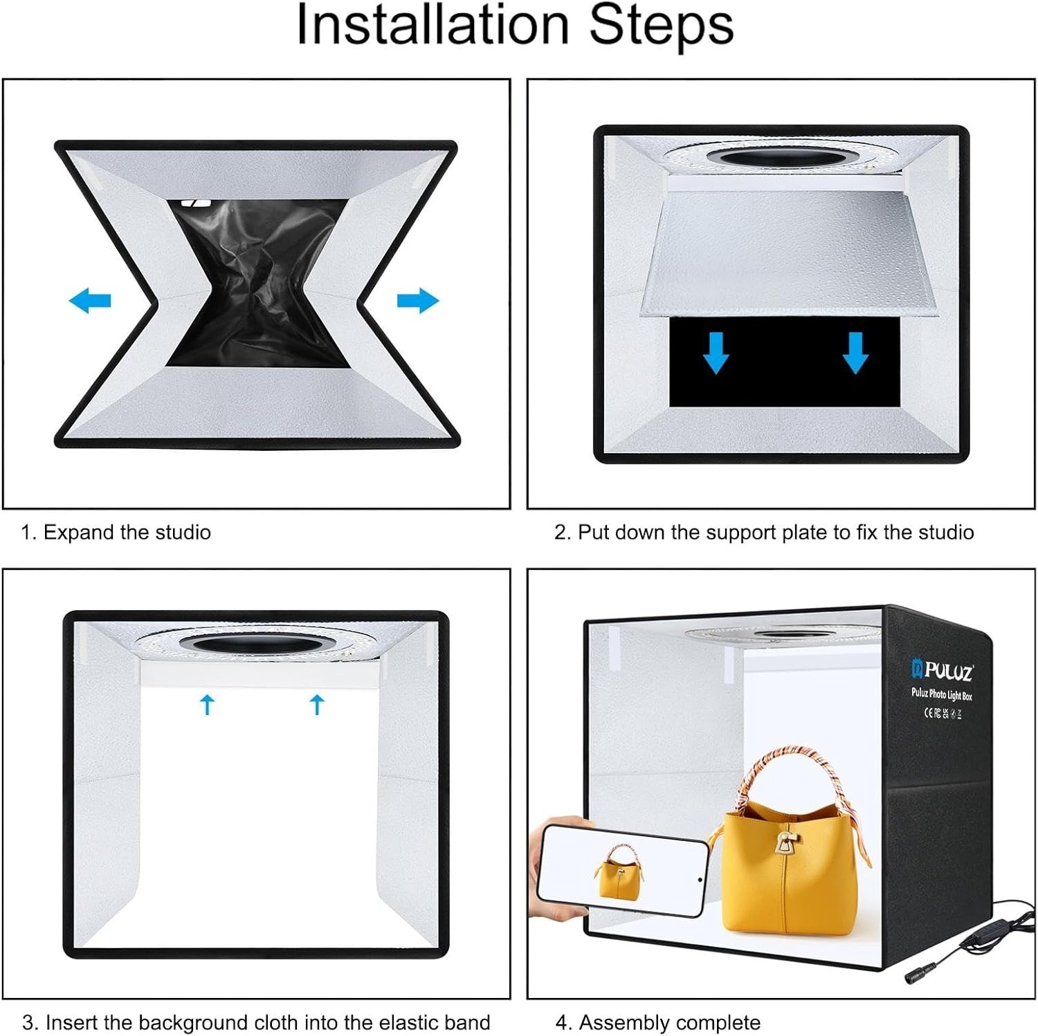 20x20 Inch Professional Light Box Photography Kit