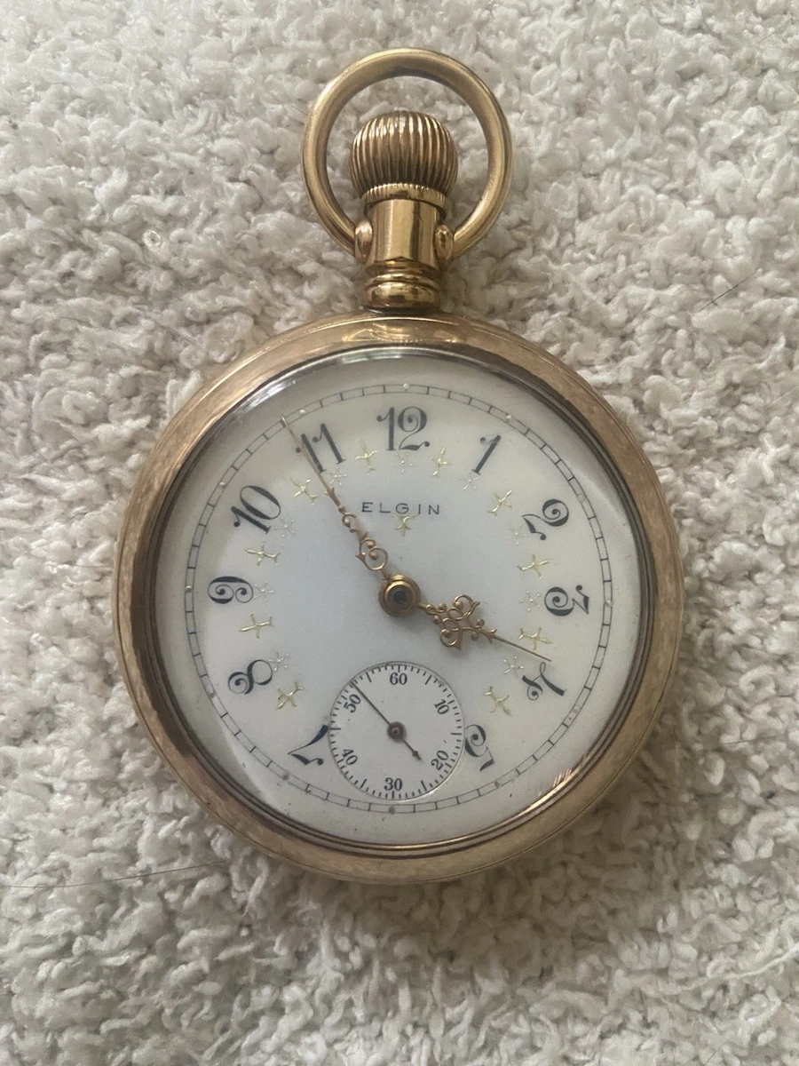 Elgin Gold Filled Pocket Watch Pocket Watches with Vintage 1900