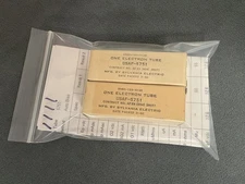 Pair of 5751 Sylvania Black Plates Tubes for USAF Military - NOS NIB - See Pics