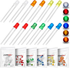 3mm Led Diode Lights Assortment Kit 60 Pcs6 Colors X 10 Pcs Pack Diffused Rou 3mm Led Diode Lights Assortment Kit 60 Pcs6 Colors X 10 Pcs Pack Diffused Rou