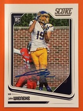 2018 Score - Rookies Jake Wieneke #413 Signatures (AU, RC)
