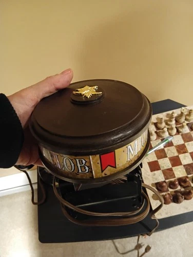 Vintage Michelob Beer Screw Down Clamp Bar Table Lamp Lighted Sign