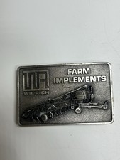 VINTAGE 1981 WIL-RICH FARM IMPLEMENTS ADVERTISEMENT BELT BUCKLE