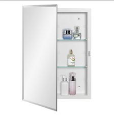 Medicine Cabinet Bathroom Mirror Storage Recessed Surface Mount 16 x 20 inch