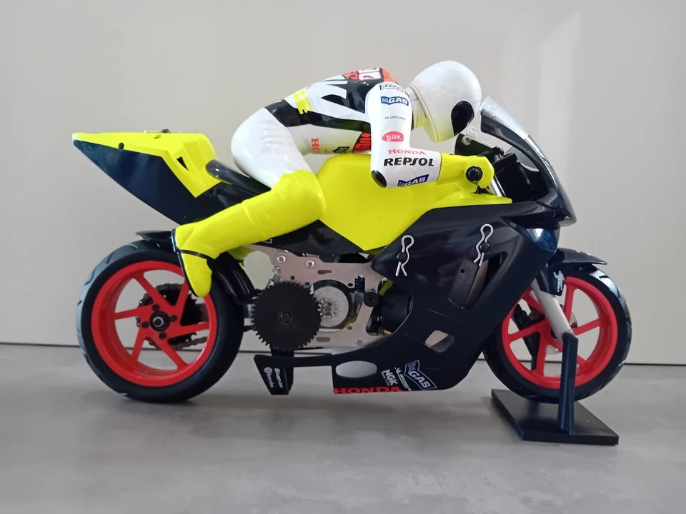 Moto Rc Scoppio Nuova Faor Bike 1:5 Sf 501 Nitro Honda Rc 211 V No Thunder Tiger - Immagine 4 di 4