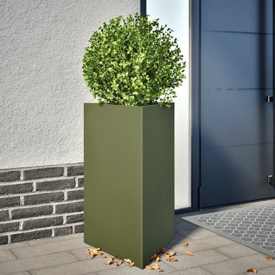 2x dreieckige Hochbeete Garten 75 cm verzinkter Stahl Außen Pflanzgefäße