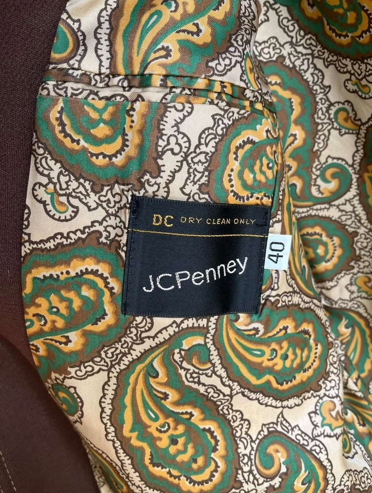 Jaqueta de Lazer Marrom Antiga Anos 70 | Estilo Ocidental | Tamanho 40 | Mod Cowboy Retrô | Prop - Imagem 3 de 4