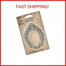 Tim Holtz Idea-ology Baroque Frames 2-Pack, 2.25 x 3 Inches Each, Antique Nickel