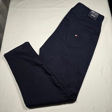 Tommy Hilfiger mens 36x32 pants THFlex Navy Blue Stretch Chino