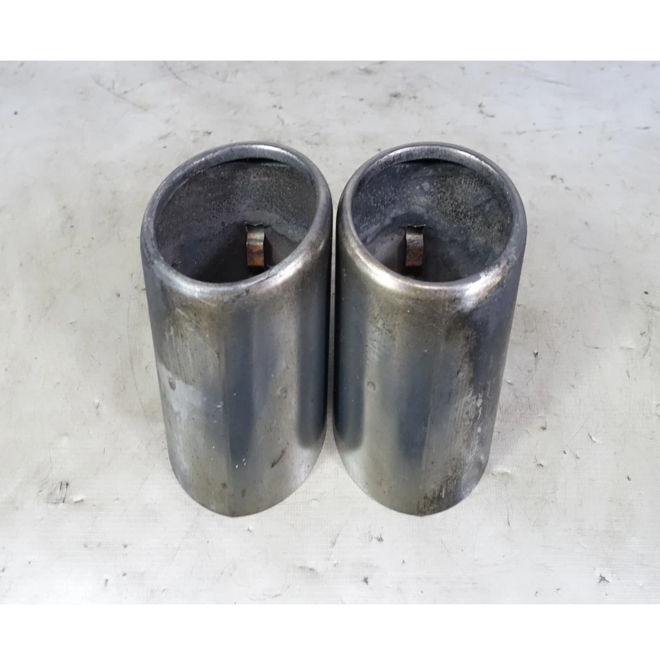 2014-2018 BMW F15 X5 35i 35d Exhaust Tailpipe Muffler Tips Pair Chrome OEM - Image 2 of 4