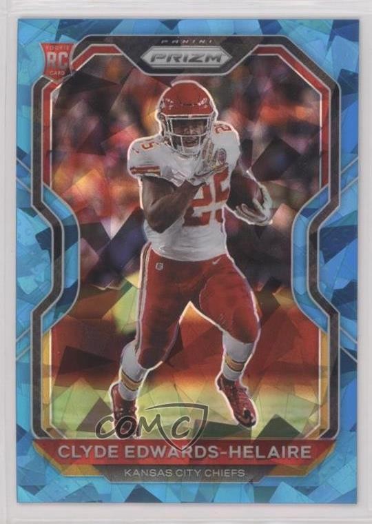 2020 Panini Prizm Rookie Blue Ice Prizm 41/99 Clyde Edwards-Helaire #328 15ej