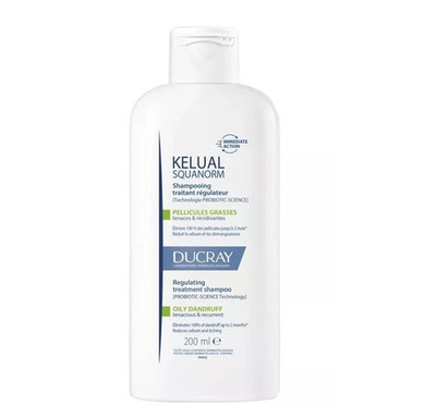Ducray Kelual Squanorm Regulating Treatment Shampoo Oily Dandruff 200ml Exp 7/27