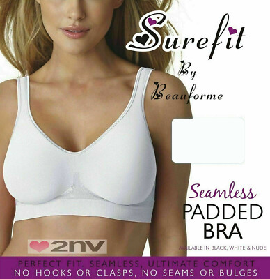 DAMEN NAHTLOS GEPOLSTERTER BH, Comfort Fit STRETCH Pull Up, SUPPORT, SHAPEWEAR BH
