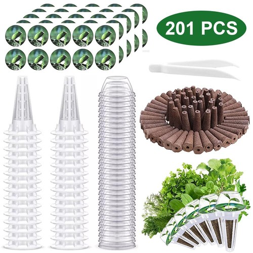 201pcs Seed Pods Kit for AeroGarden, Seed Starter Sponges, Hydroponics System