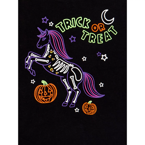 Girls Halloween Short Sleeve Unicorn Trick or Treat Tee & Leggings Size XXL (18) - Picture 2 of 3