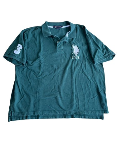 Lot 2 XL Polo Assn. Big Pony Red & Green Shirt Collar Men's - Picture 4 of 15