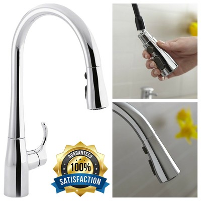 Kohler Simplice Pull Down Kitchen Faucet Sprayer Polished Chrome