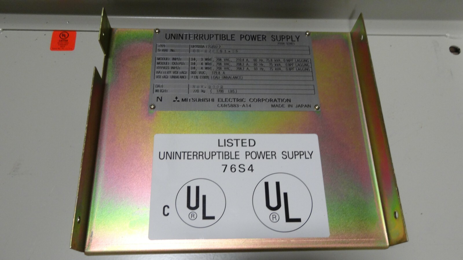 Mitsubishi 400A 208/120V 3Ph 4W 2 Breaker Maintenance Bypass 