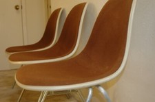 Herman Miller Eames Fiberglass Shell Chair w/Fabric Seat 2 Available- 1 Sold