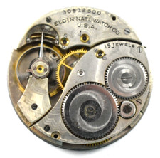 Vintage Elgin Grade 314 12s 15J Hunting Pocket Watch Movement lot.we