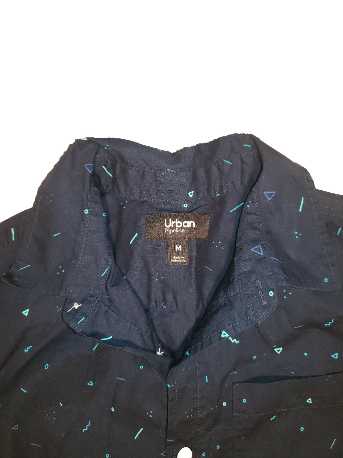 Boys Urban Pipeline Navy Button Up Shirt Size M fits approx10/12 eBay