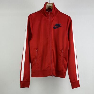 Vintage 00s Nike Tech Zip Track Jacket Sweatshirt Red Small | eBay UK