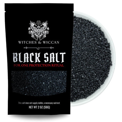Black Salt for Protection Rituals & Wiccan Spells, Handcrafted Negative Energy P