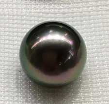 Huge 11-12mm South Sea Genuine Black Round Loose Pearl Undrilled Jewelry 1288