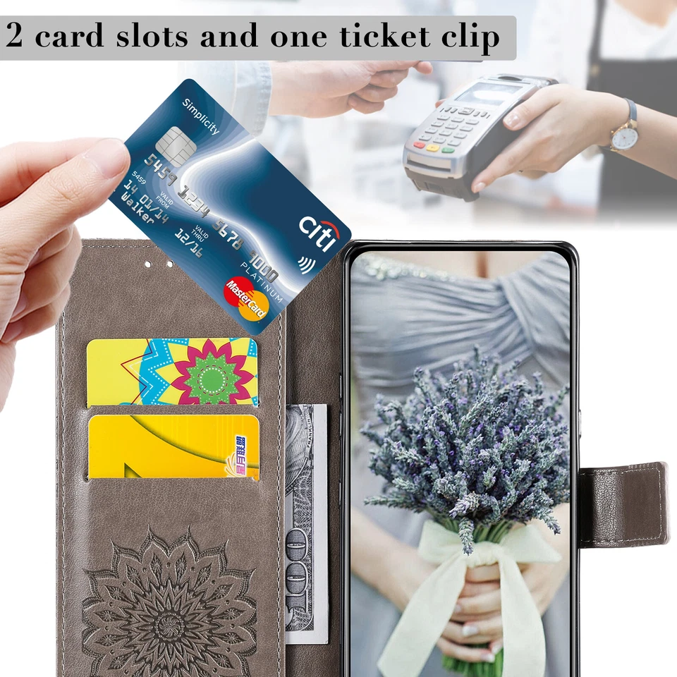 Sun Flower Pattern PU Leather Flip Wallet Case Cover for Nokia G20 X20 8.1 7.1 6 - Image 2 of 4