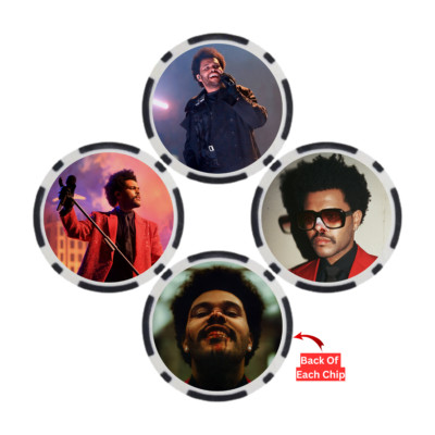 The Weeknd Top 100 Musicians Of All Time Set Of 3 Poker Chips