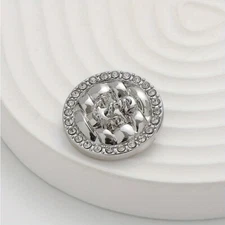 6pcs Decorative Anchor-shaped Round Buttons with Shiny Border Sewing Materials