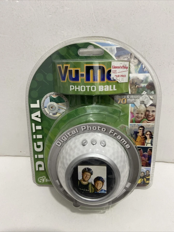 Digital Photo Frame Golf Ball Vu-Me 1.5" LCD Display Holds 70 Pictures USB 1 NEW - Image 2 of 4